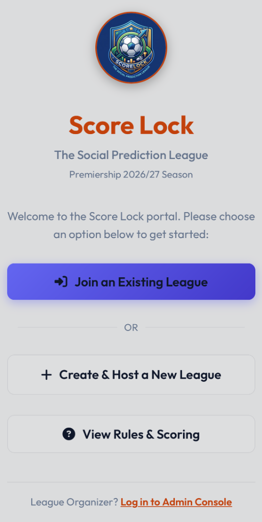 Score Lock App Screenshot